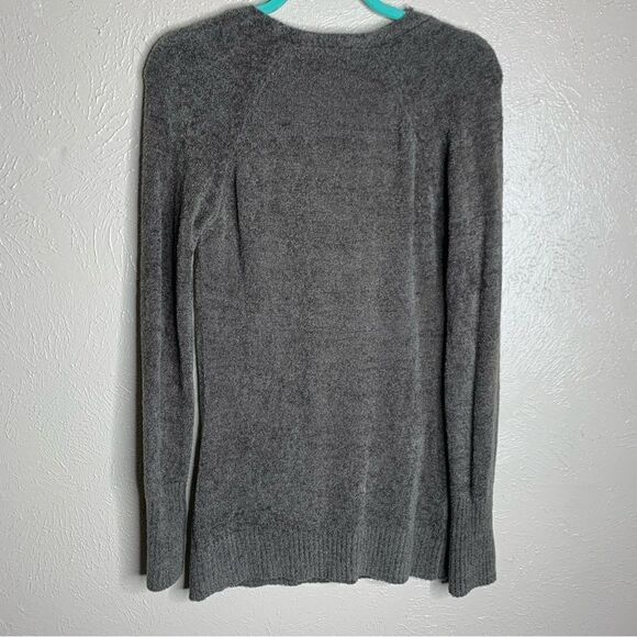Athleta cuddle up cozy draped neckline chenille pullover sweater dark taupe - Picture 4 of 10